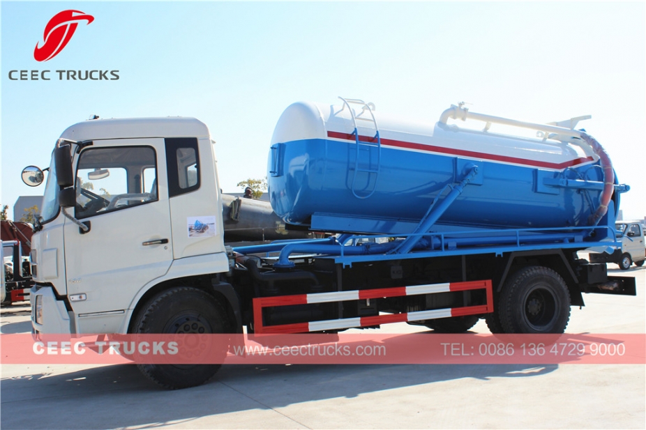 Camion per fognature sottovuoto Dongfeng da 10.000 litri