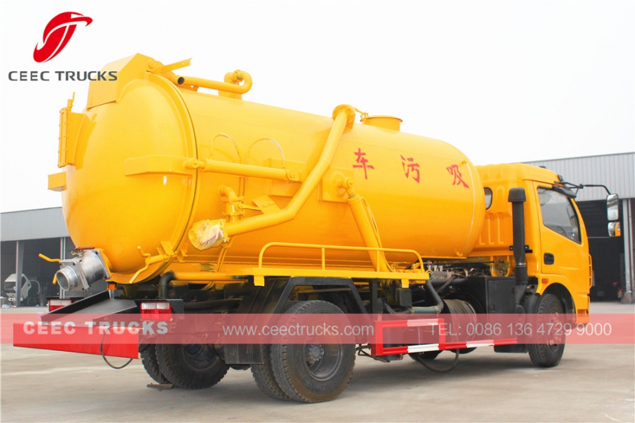 6CBM sewage suction tank truck