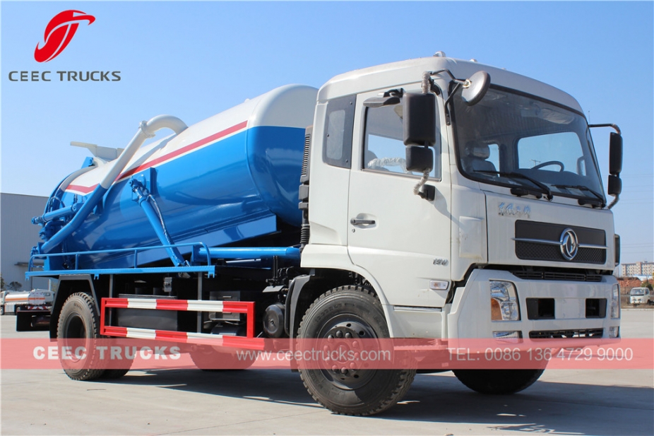 Camion per fognature sottovuoto Dongfeng da 10.000 litri