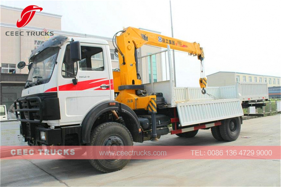 BEIBEN 5 T truck mounted crane lorry trucks