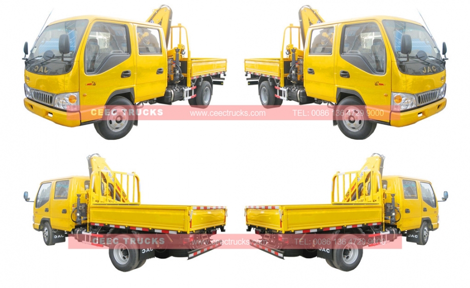 JAC brand 2 Tons knuckle crane trucks