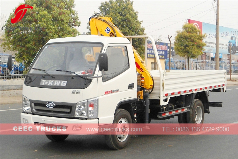 1 Tons knuckle boom crane truck supplier