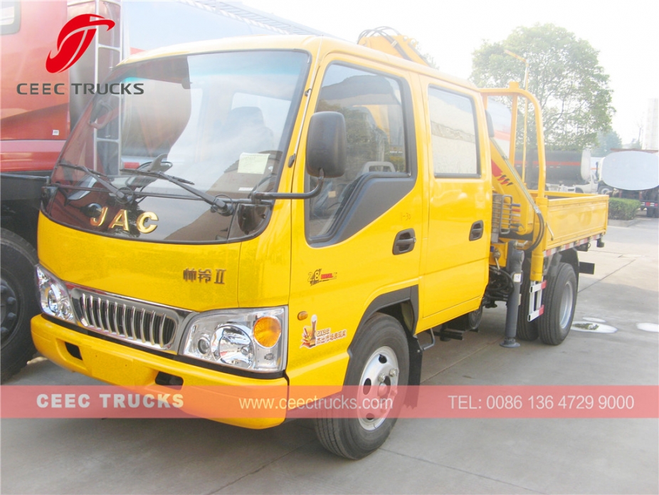 JAC brand 2 Tons knuckle crane trucks