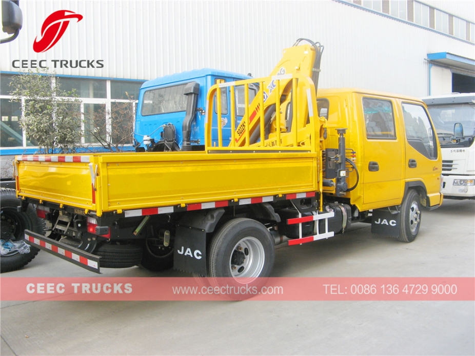 JAC brand 2 Tons knuckle crane trucks