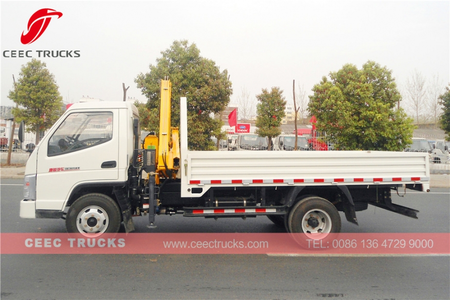 1 Tons knuckle boom crane truck supplier