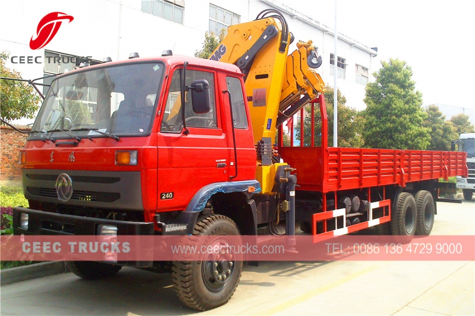 12 T knuckle mounted boom crane trucks dongfeng