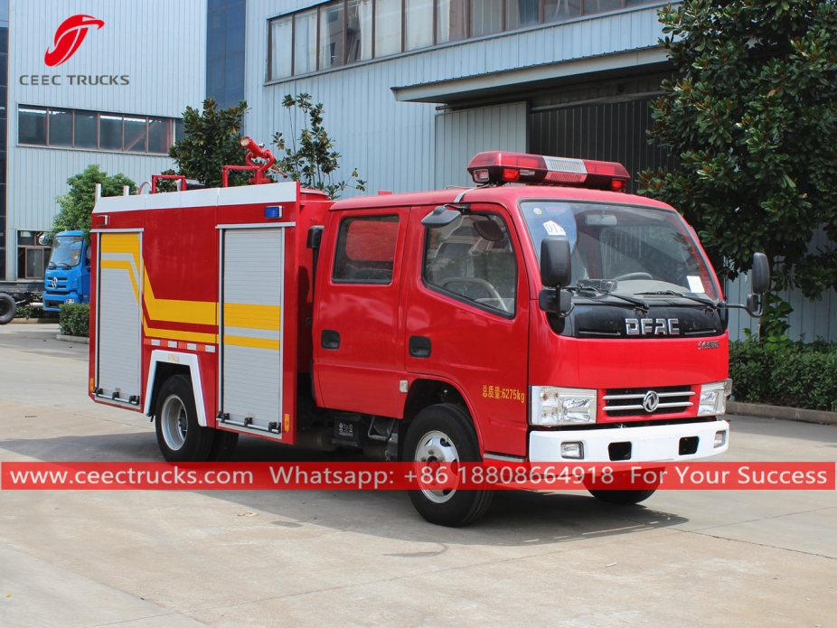 Camion dei vigili del fuoco con serbatoio dell'acqua da 2.000 litri DONGFENG