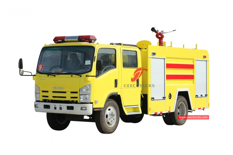 Camion antincendio a schiuma d'acqua ISUZU 4 + 1CBM