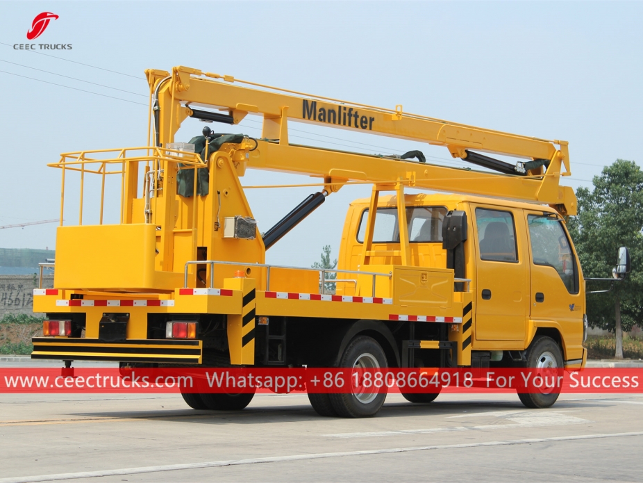 Carrello elevatore per uomo con piattaforma aerea ISUZU da 16 m