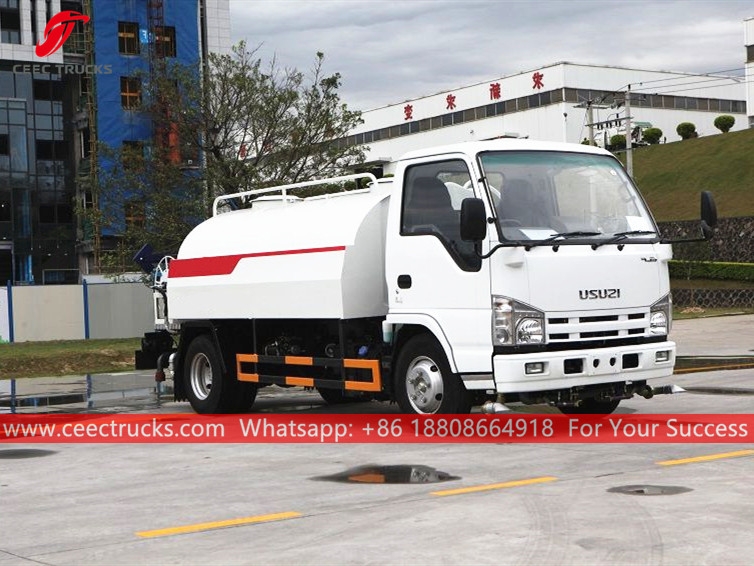 Bowser d'acqua ISUZU 4CBM con tubo ad alta pressione