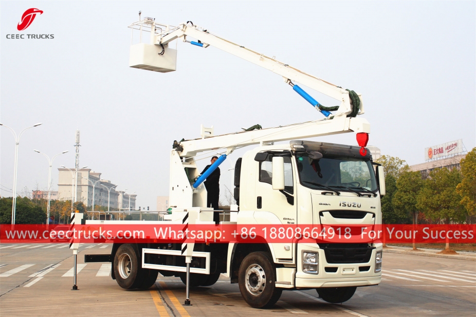 Camion da lavoro con piattaforma aerea ISUZU GIGA 16m