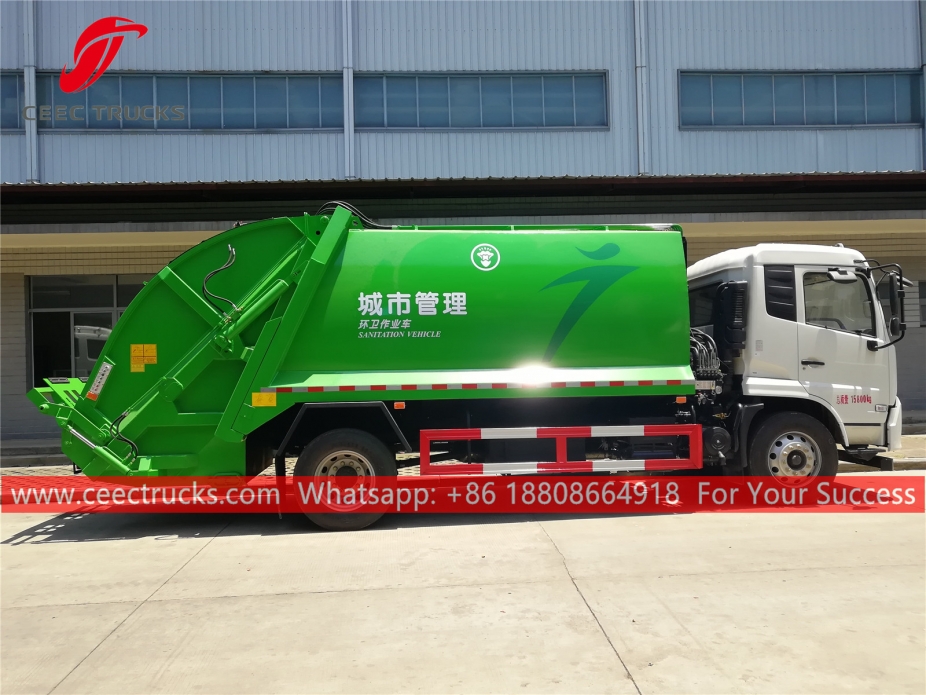 Camion di compressione dei rifiuti Dongfeng 12CBM