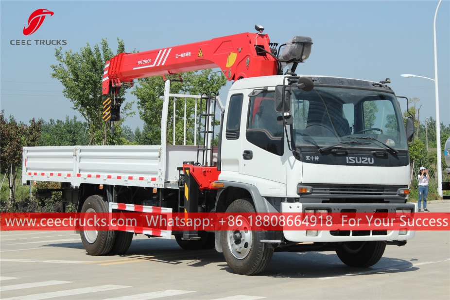 Gru montata su camion ISUZU FTR da 10 tonnellate