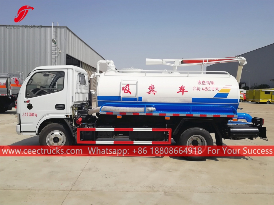 Camion di aspirazione settica da 4.500 litri DongFeng