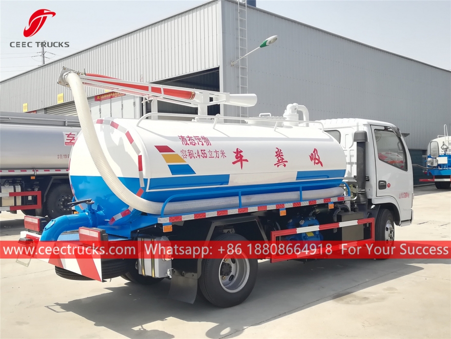 Camion di aspirazione settica da 4.500 litri DongFeng