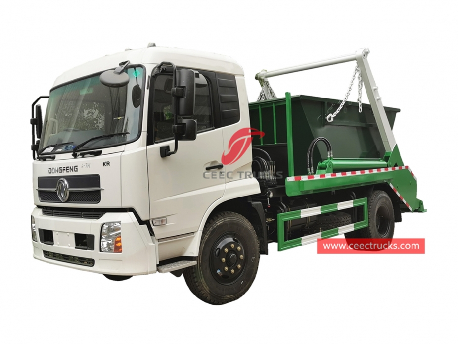 Dongfeng RHD camion dei rifiuti con braccio oscillante