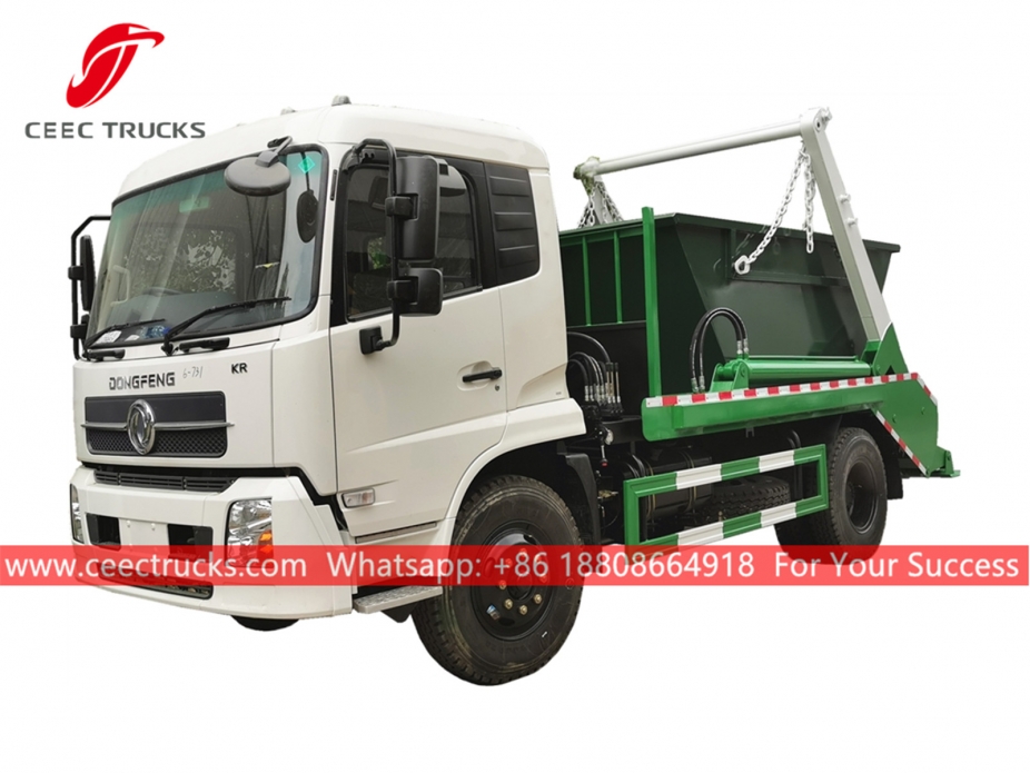 Dongfeng RHD camion dei rifiuti con braccio oscillante