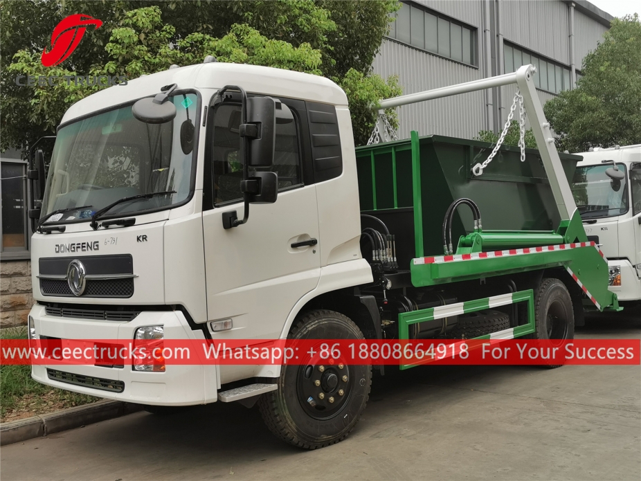 Dongfeng RHD camion dei rifiuti con braccio oscillante