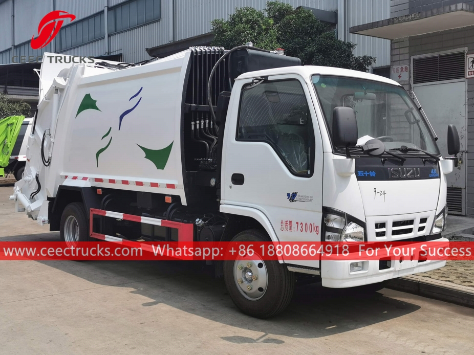 ISUZU 6CBM Camion della spazzatura a carico posteriore