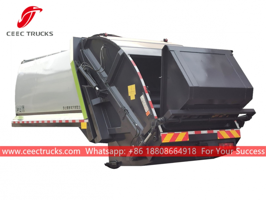 New designed 14,000 liters waste compactor truck body