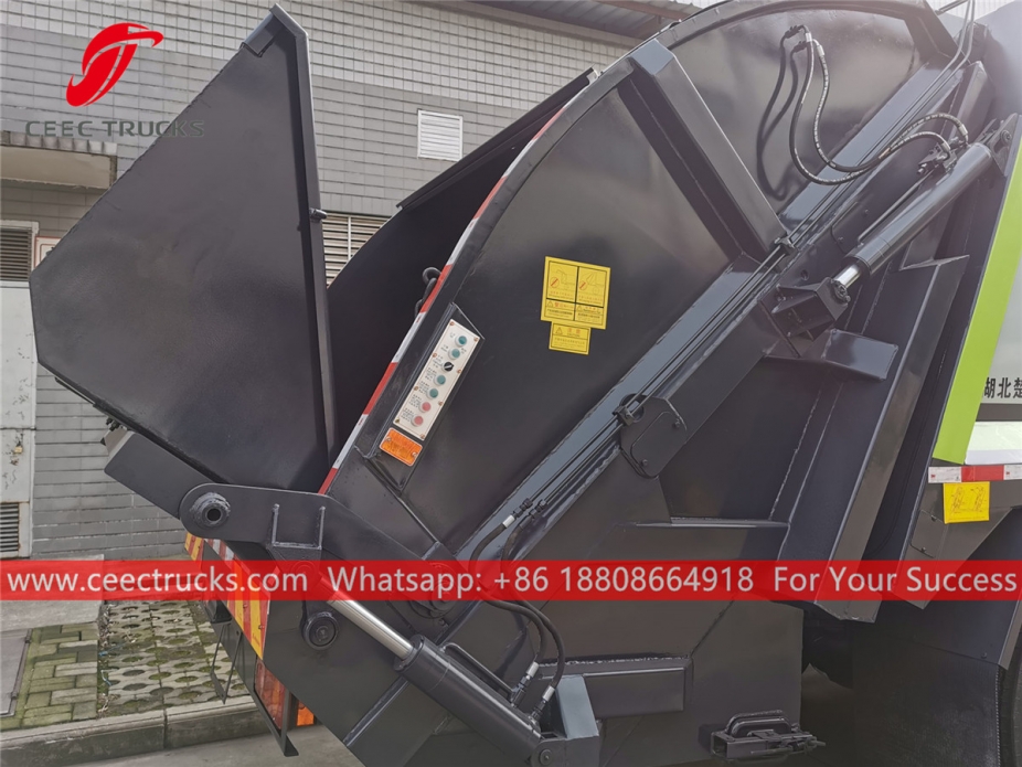 New designed 14,000 liters waste compactor truck body