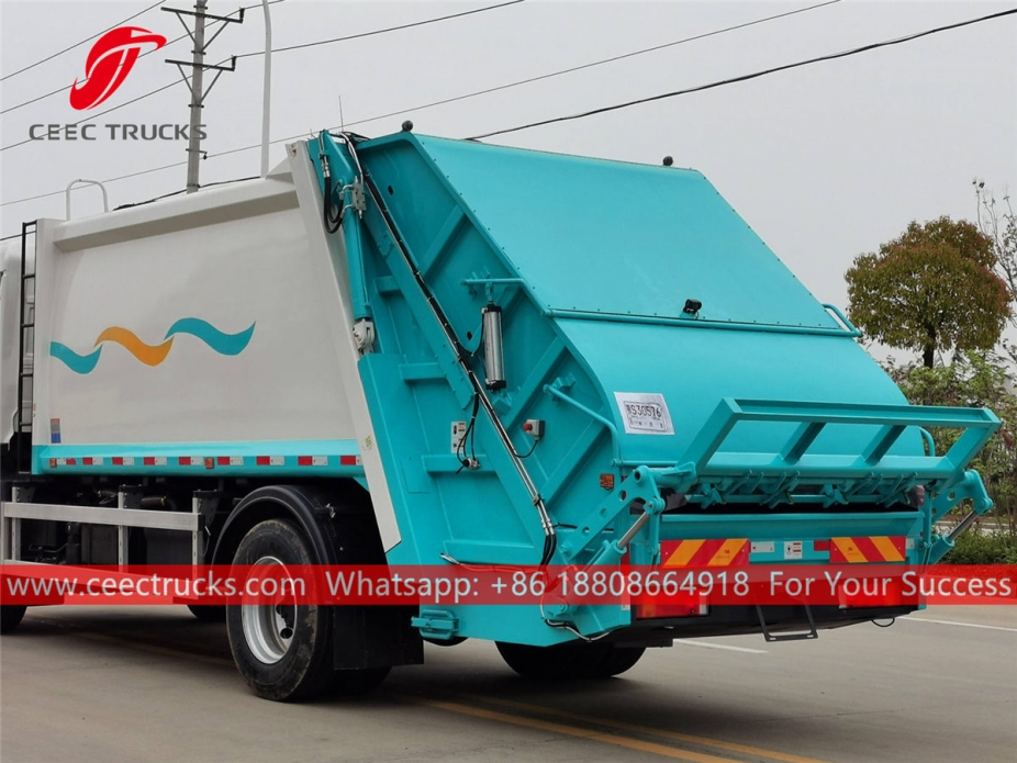 European standard 12,000 liters waste compressor truck upper structure