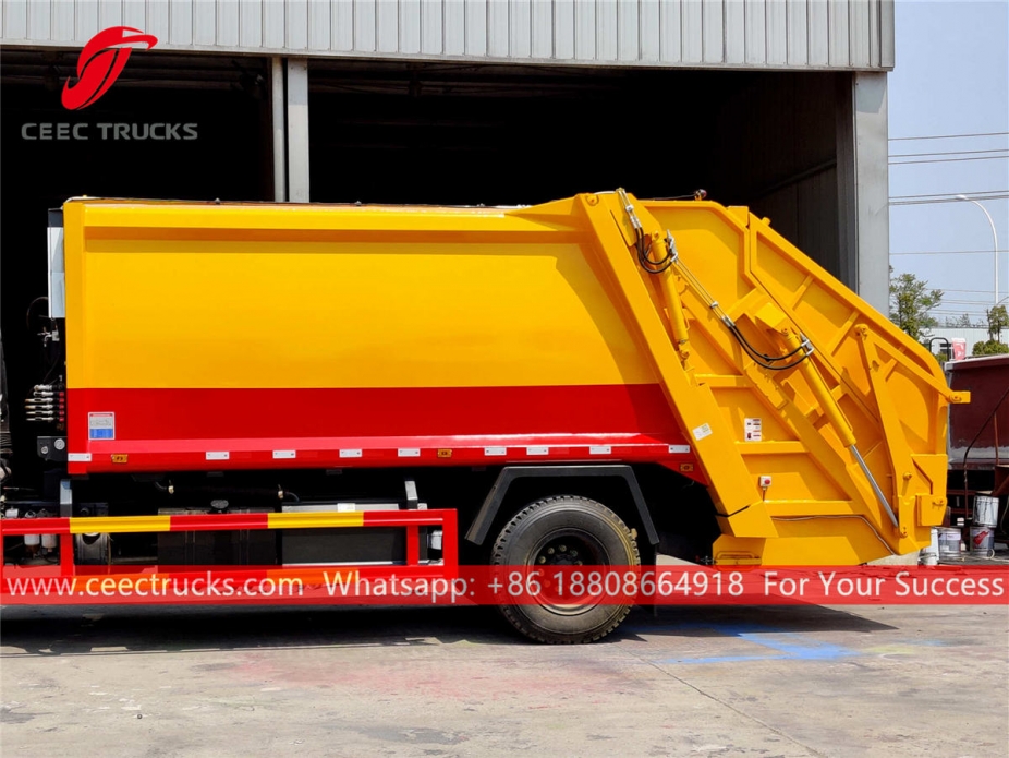 Good quality 12,000 liters garbage compactor truck body