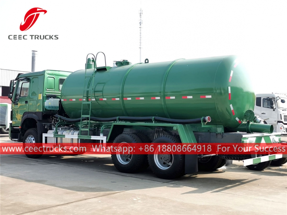 HOWO 336HP 20,000liters vacuum tanker truck