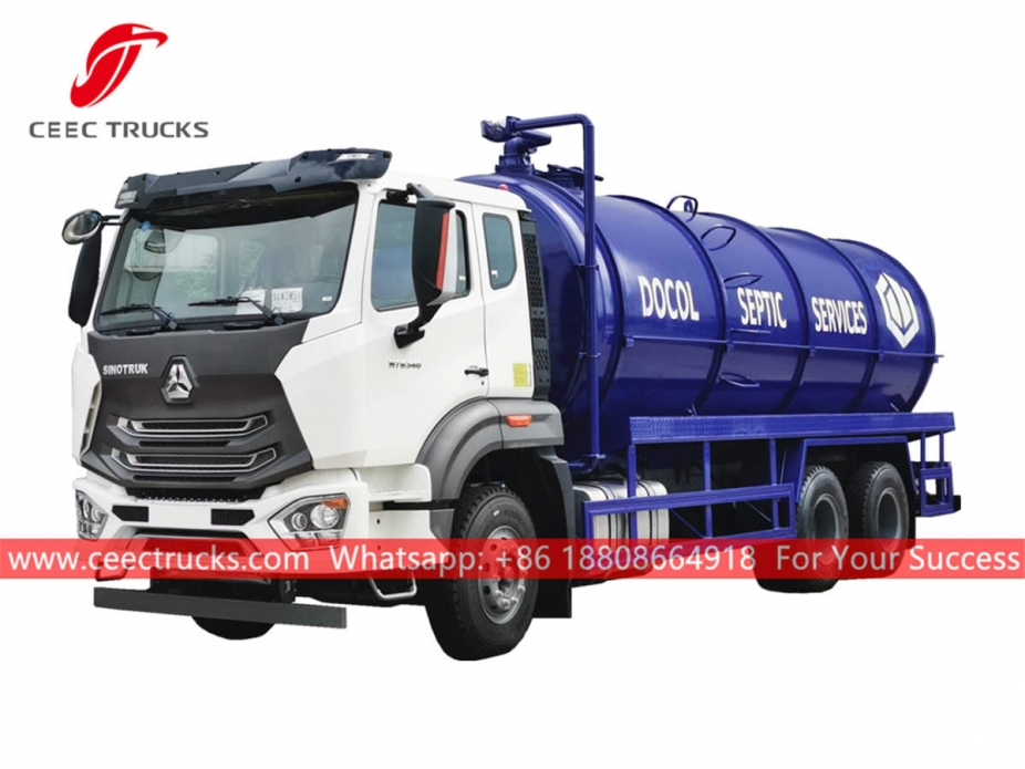 SINOTRUK N7B 340HP 20,000liters septic tanker truck