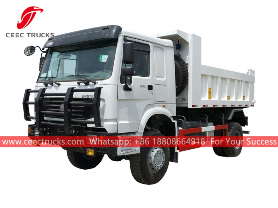 HOWO all wheel drive 4x4 tipper lorry