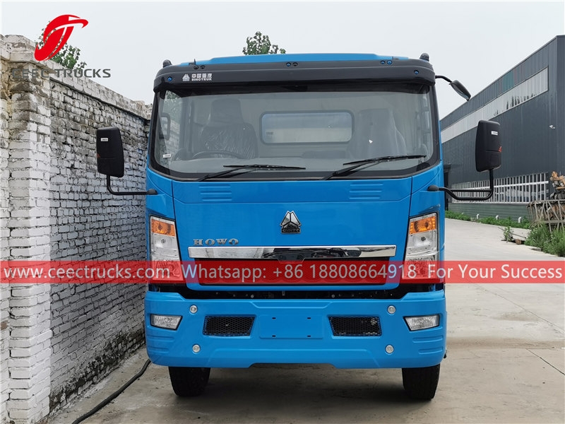 HOWO 4×2 right hand drive van cargo truck