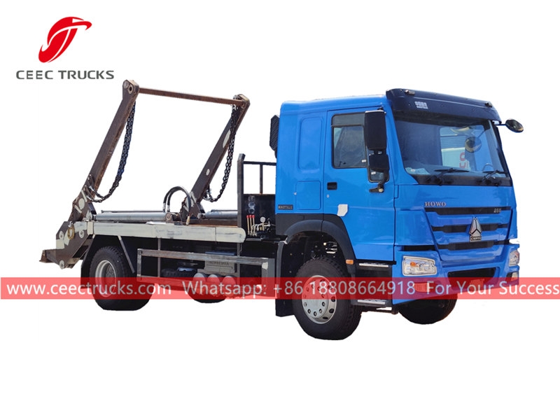 HOWO 266HP RHD swing arm garbage truck