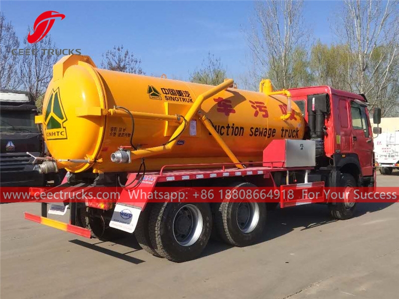 HOWO 6×4 vacuum tanker truck