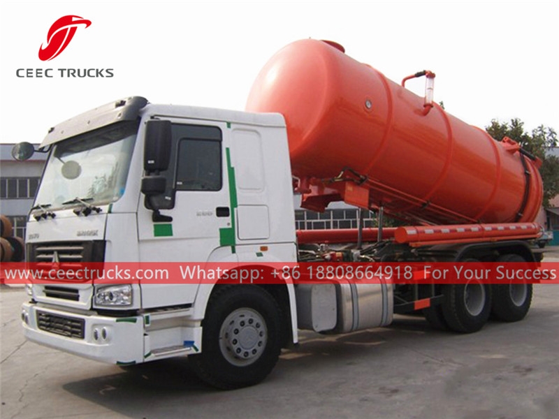 HOWO 6×4 vacuum tanker truck