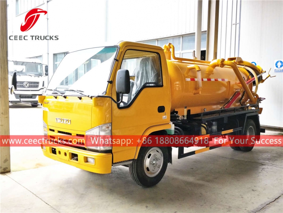 ISUZU 4×2 vacuum tank truck