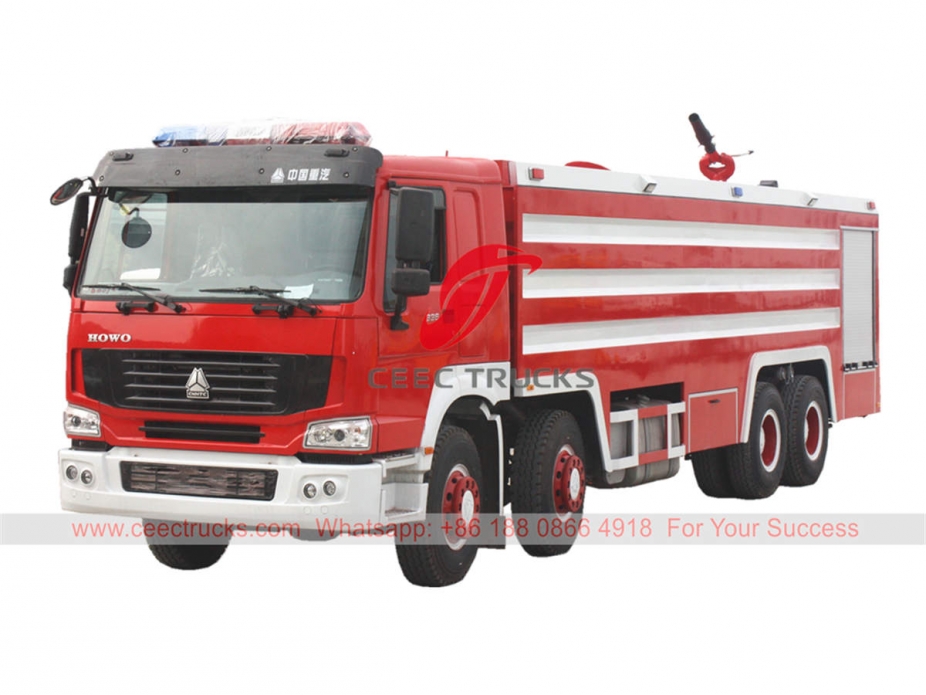 HOWO 8×4 foam fire lorry