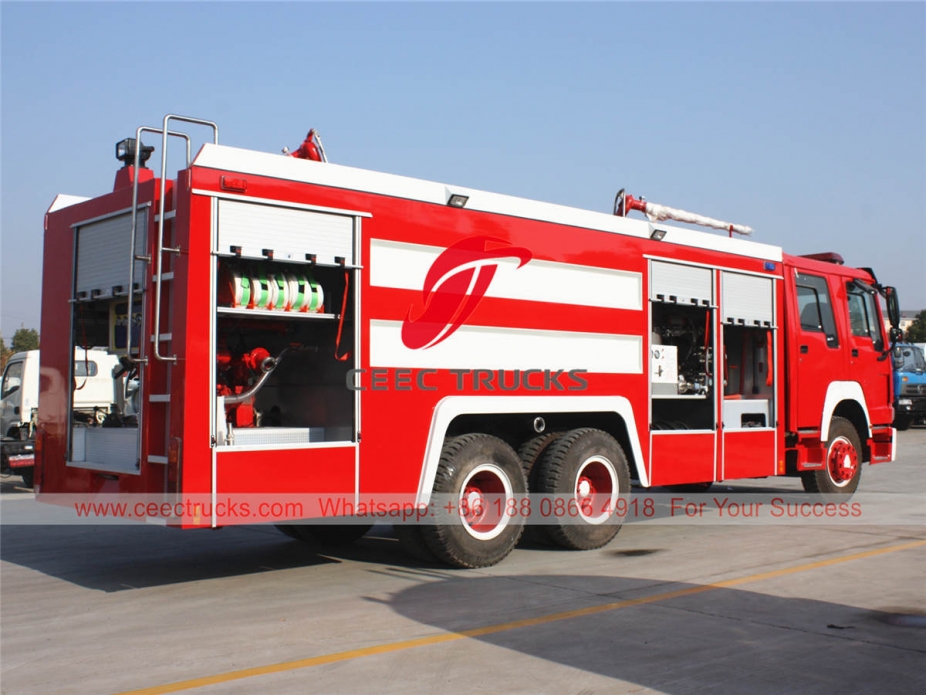 HOWO 6×6 foam fire engine