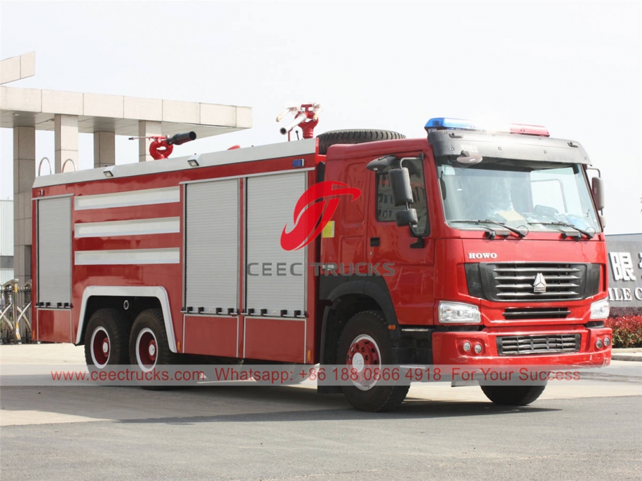 HOWO dry powder fire lorry