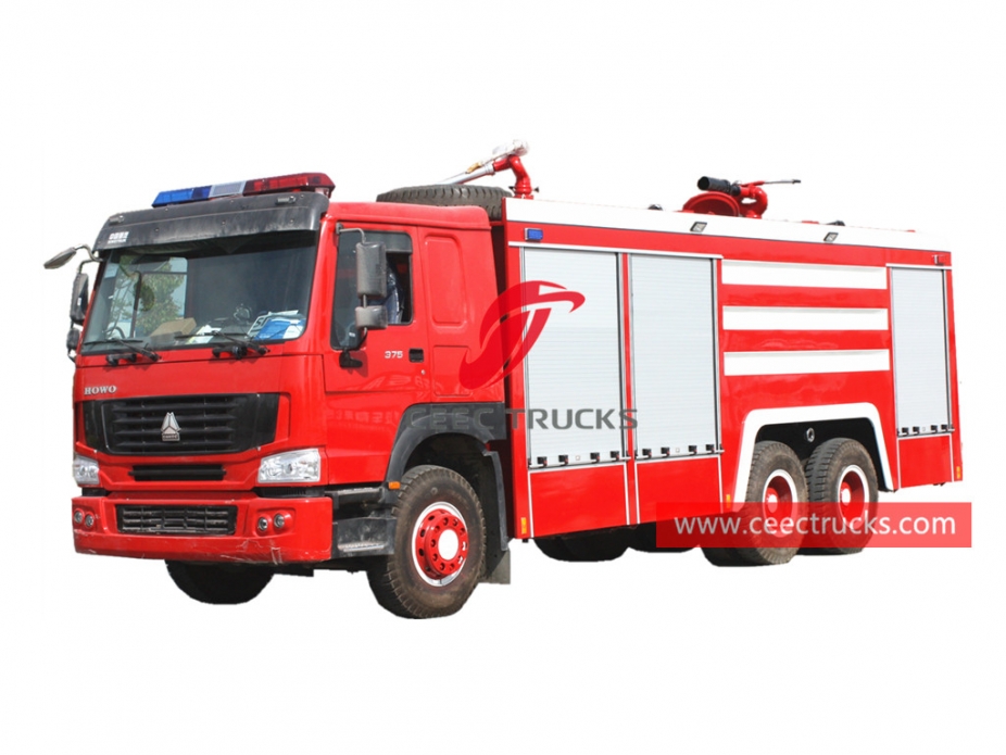 HOWO dry powder fire lorry