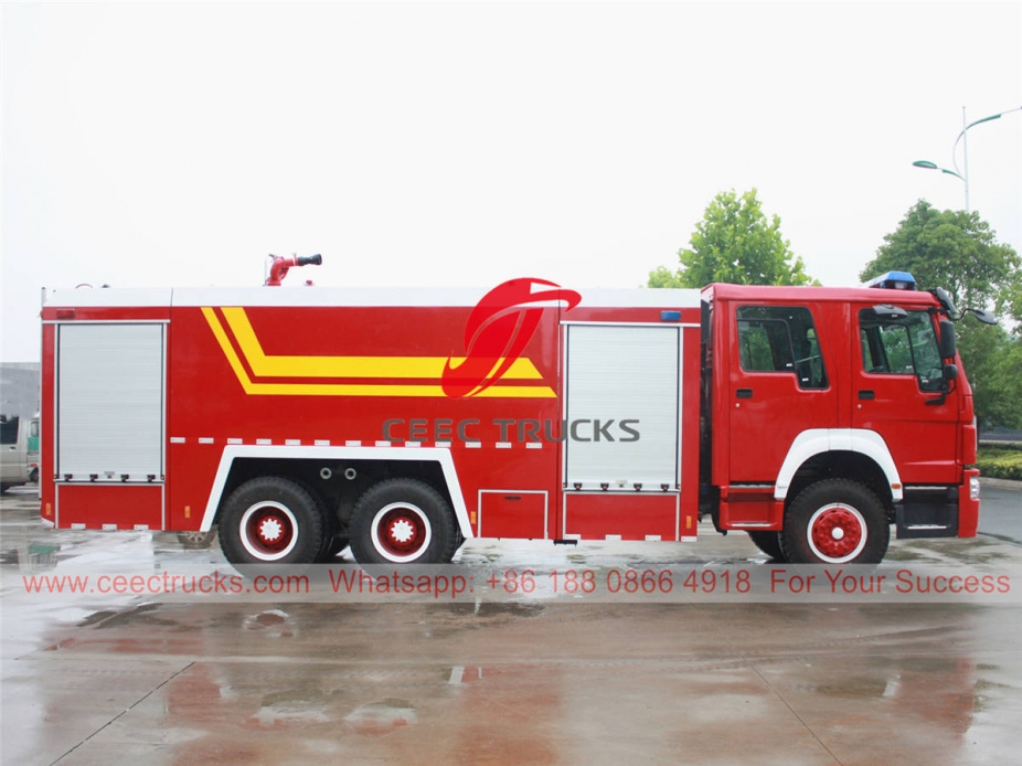 HOWO 10 wheeler water tank fire lorry