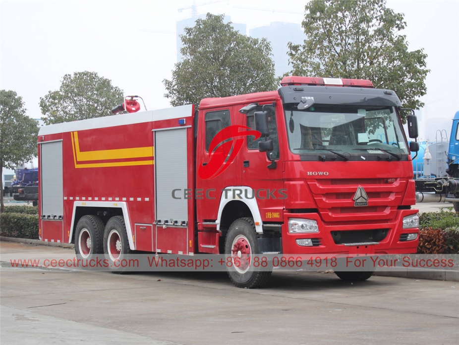 HOWO 10 wheeler water tank fire lorry