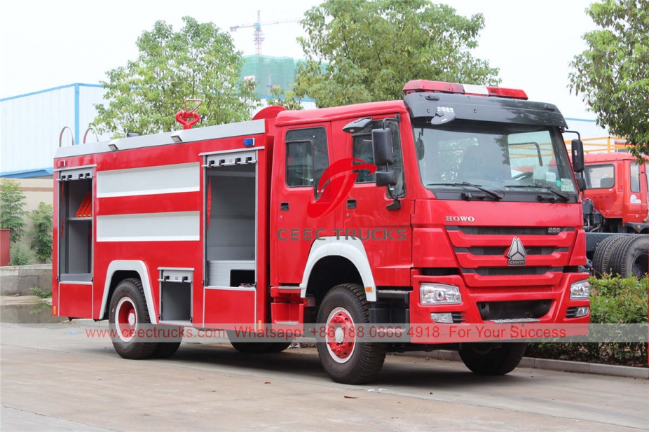 HOWO 10 ton water tank fire truck