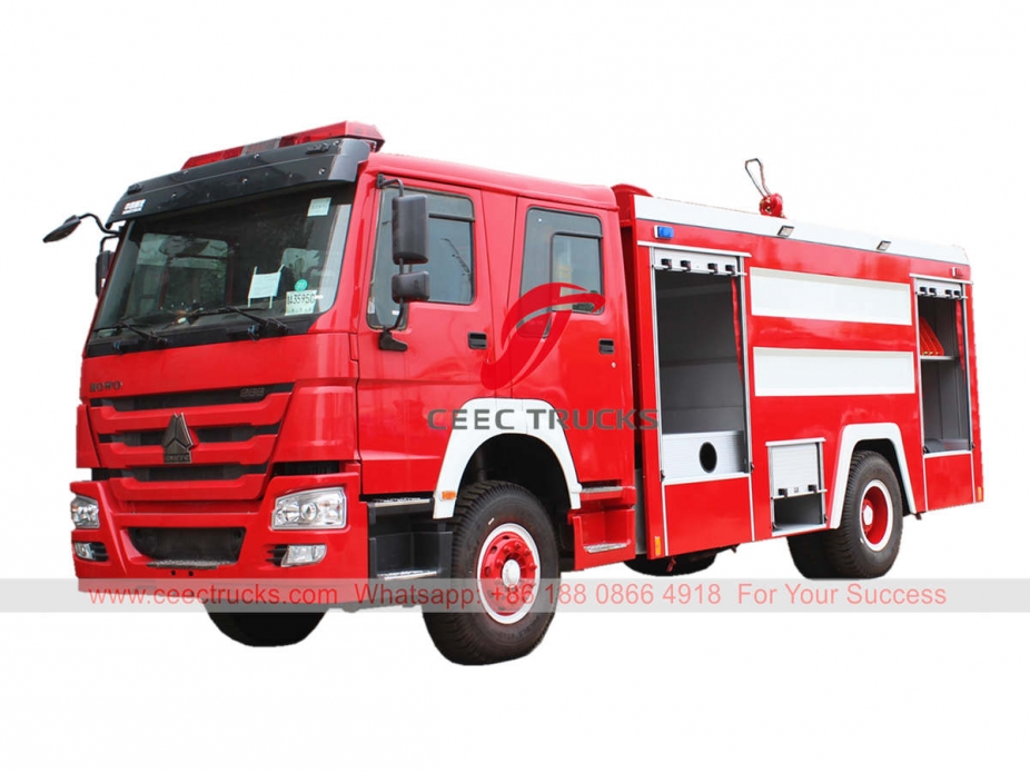 HOWO 10 ton water tank fire truck