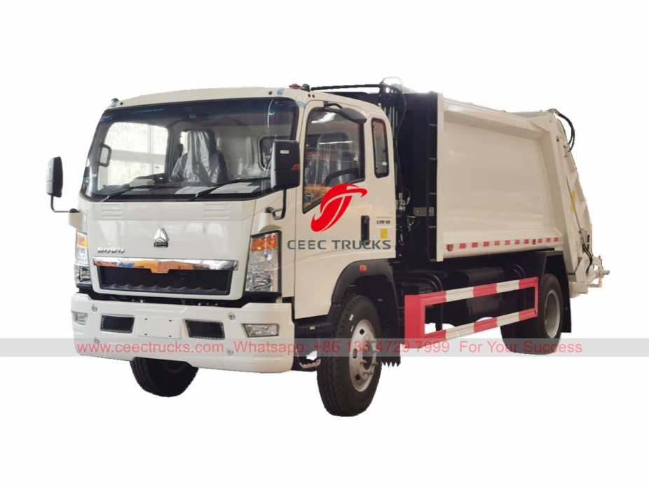 HOWO Rear loader bin truck for sale