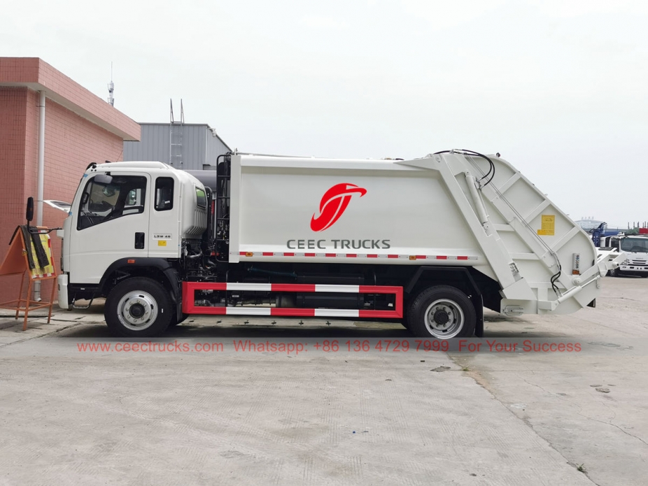 HOWO Rear loader bin truck for sale