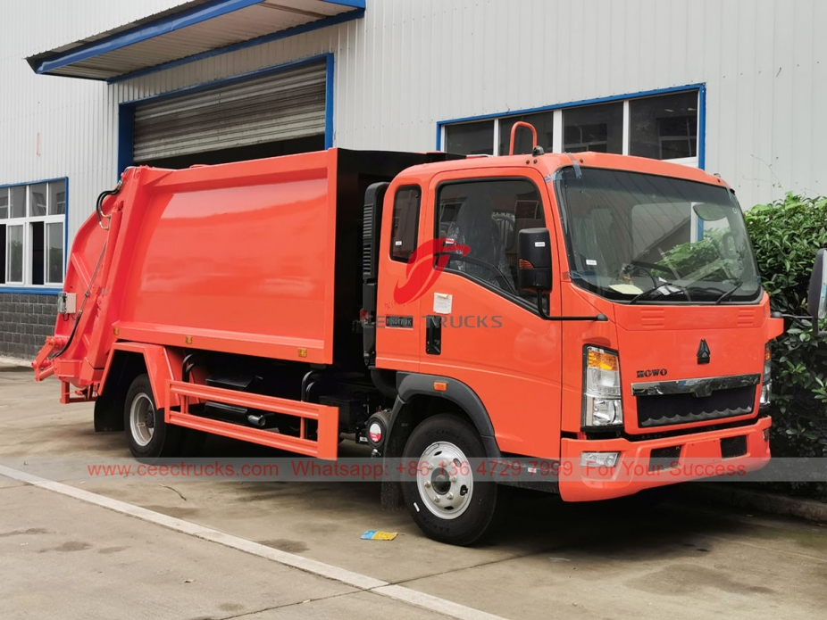 HOWO Back loading garbage truck for sale