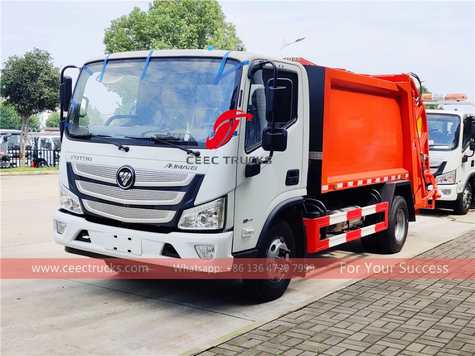 FOTON 6CBM garbage compactor truck export to Gambia