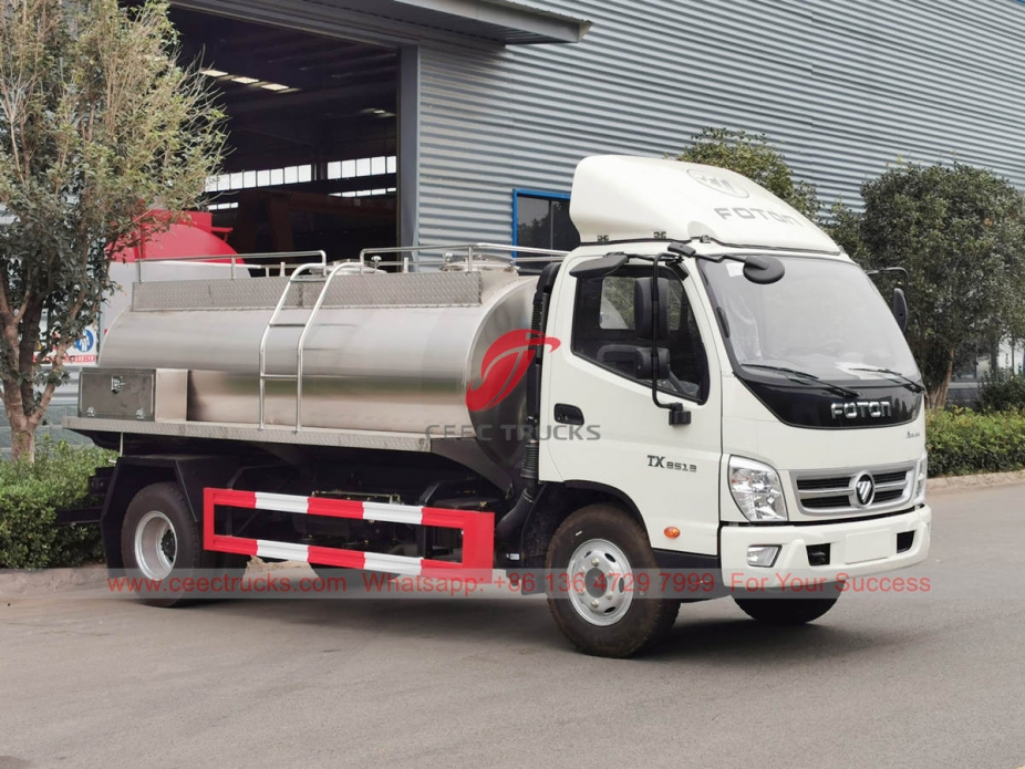 FOTON 4×2 stainless steel milk tanker