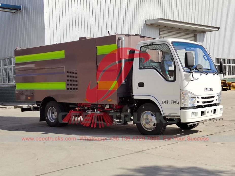 ISUZU 100P road sweeper truck