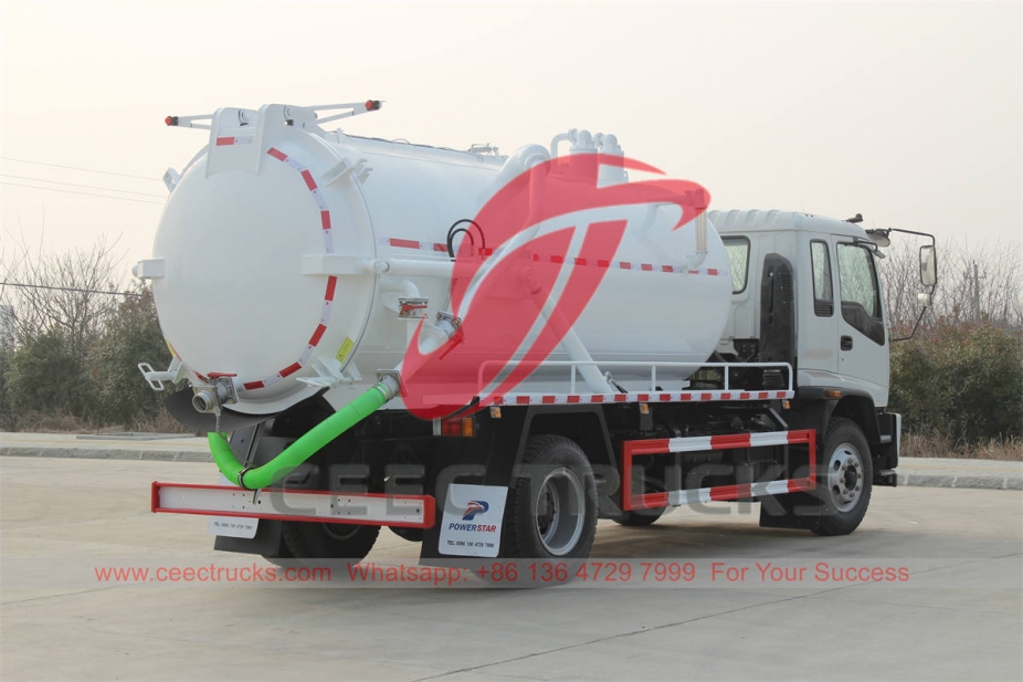 ISUZU FTR vacuum sewage suction truck export to Africa